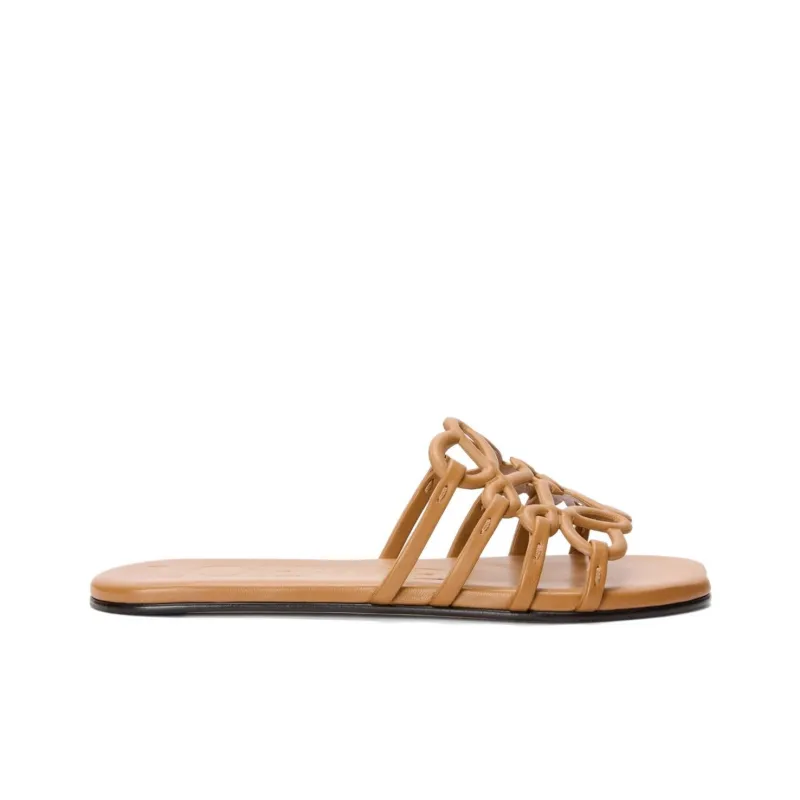 LOEWE Petal Slide Slippers Women's Brown-1