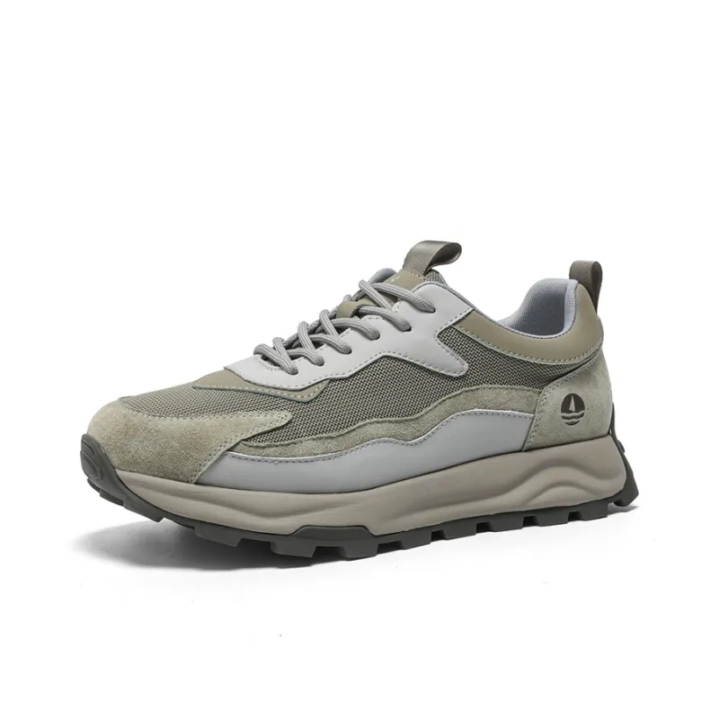 NAVIGARE Small Sailboats Height Increasing Low-Top Casual Shoes Men's Light Green-1