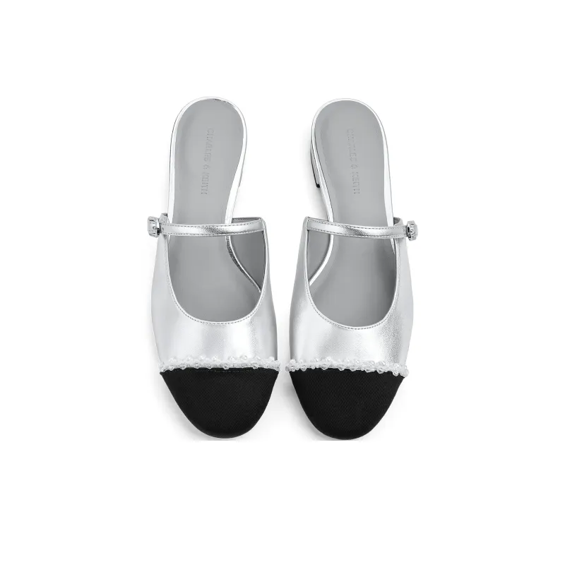 CHARLES&KEITH Composite Sole Slip Resistant Closed Toe Slippers 1.6cm Women's-6