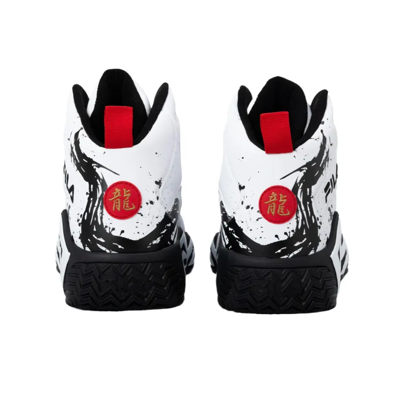 FILA MB Slip-Resistant High-Top Basketball Shoes Unisex White-3