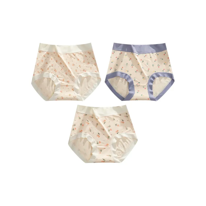 MADALLO Underpants Women's 1 Pack Sky Blue Floral-12