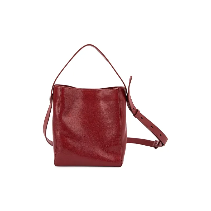 VENOF Cow Leather Bucket Bags Handbags Medium Size Women's Multicolor-16