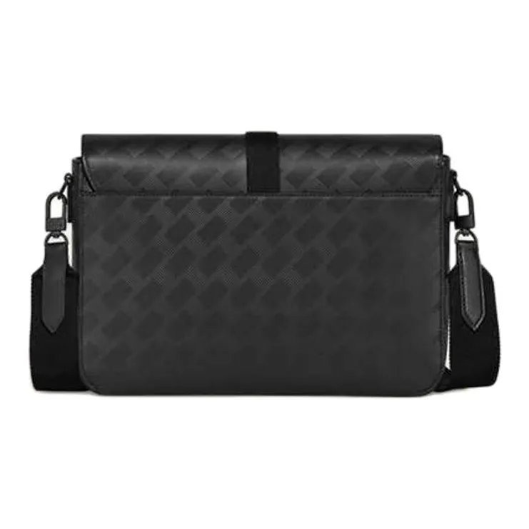 MONTBLANC Leather Messenger Bag, Crossbody Bag Men's Black-1