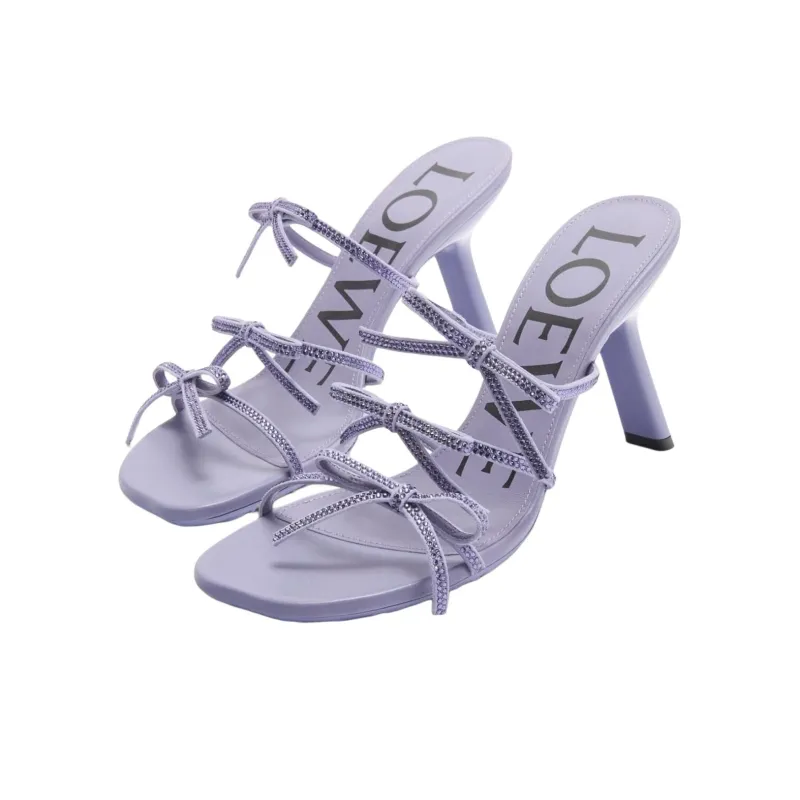 LOEWE Petal Slide Slippers 9cm Women's Purple-2