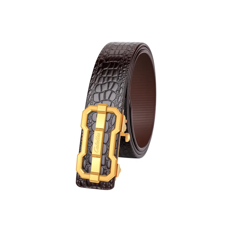 CATELLES Top Grain Cow Leather Leather Belts Men's 3.4cm-8