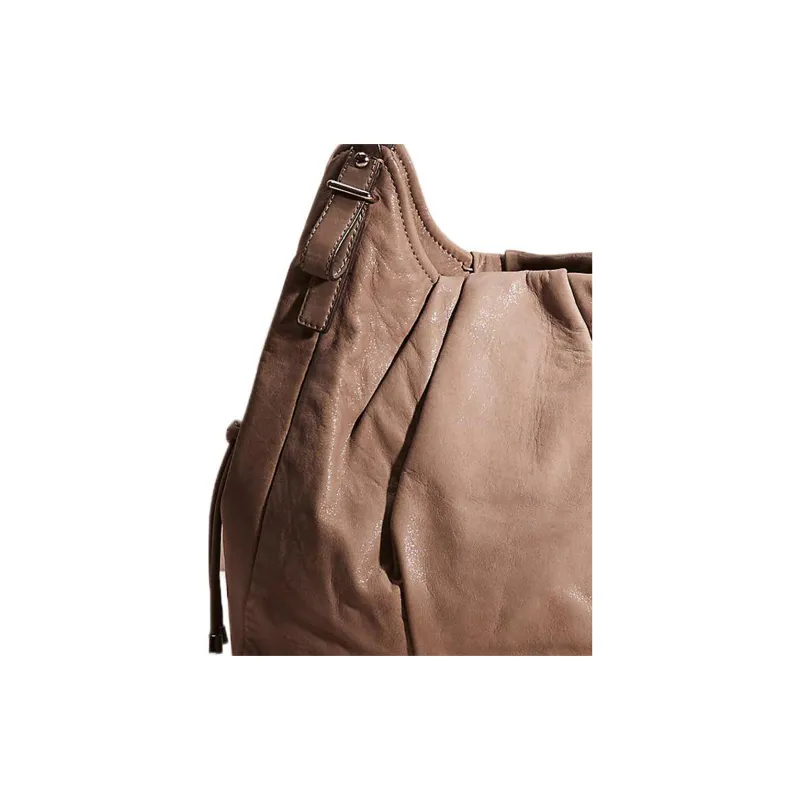 COACH Madison Leather Bucket Bag Handbag Shoulder Bag Large Size Women's Milk Tea Beige-2