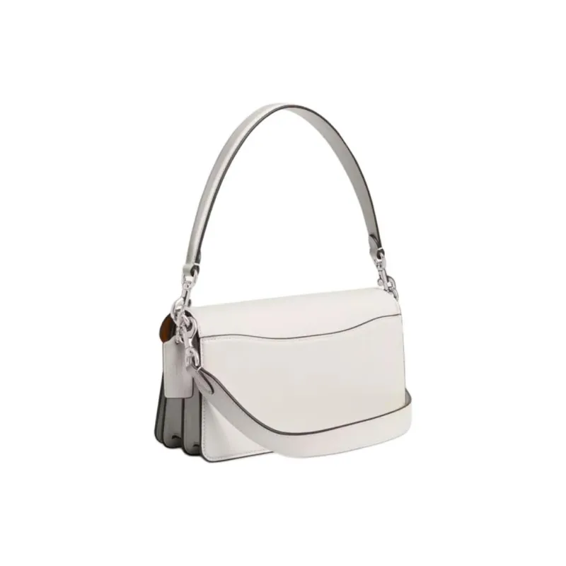 COACH Tabby Calfskin Shoulder Bag, Crossbody Bag, Handbag Medium Size Women's White-1