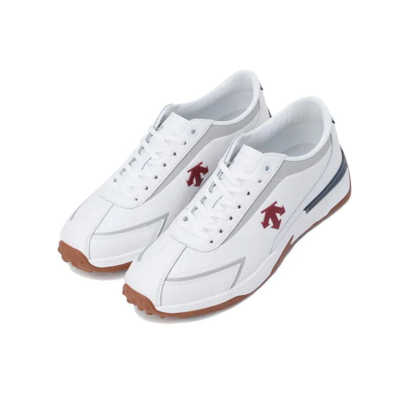 DESCENTE Chron Anti Slip Wear Resistant Low Top Golf Shoes Unisex White Gray-2