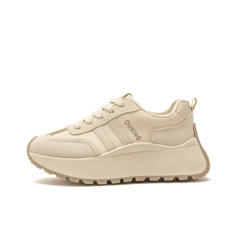MIIRACER Shock Absorbers With Slip Resistant And Abrasion Resistant Properties Low Top Chunky Sneakers Women's-10
