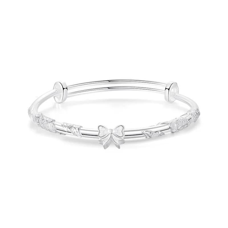 IDEAL 999 Fine Silver Bangles Women's-0