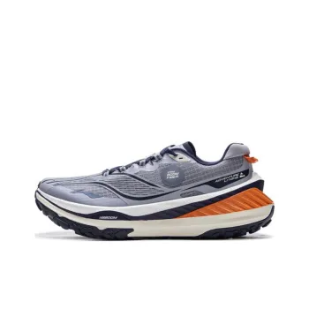LiNing Di Lu V2 Slip Resistant Cushioning Wear Resistant Low Top Trail Running Running Shoes Men's Dove Gray