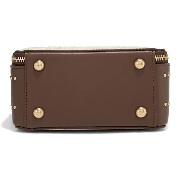 CLEVER& KETCH PU Handbag Women's Coffee/Ecru-4