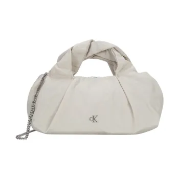 CALVIN KLEIN Fabric Handbag Medium Size Women's Cow Ivory
