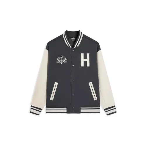 XTEP Basketball Collection Sports Lifestyle Collection Baseball Jacket Men's Ox Gray/Ridge Gray