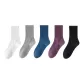 High Elastic Crew Socks Combination (White+Light Gray+Blue+Purple+Black)