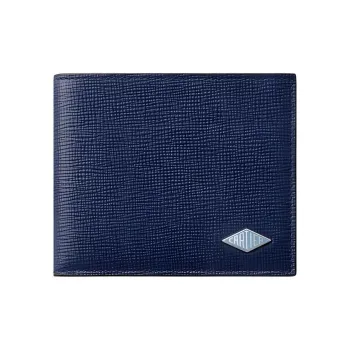 CARTIER Cow Leather Wallet Unisex Blue