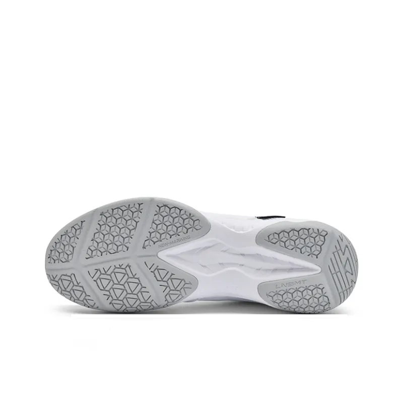 LiNing Speed Collection Flying Leg Cushioned Slip Resistant Low Top Badminton Shoes Unisex White Gray-3