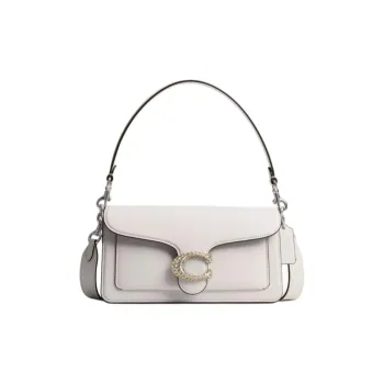 COACH Tabby Calfskin Shoulder Bag Crossbody Bag Handbag Medium Size Women's White