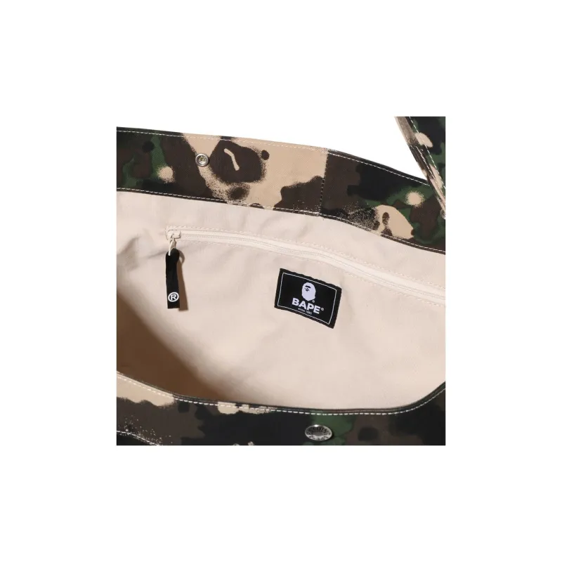 A BATHING APE Cotton Crossbody Bag Unisex Green/Multicolor-2