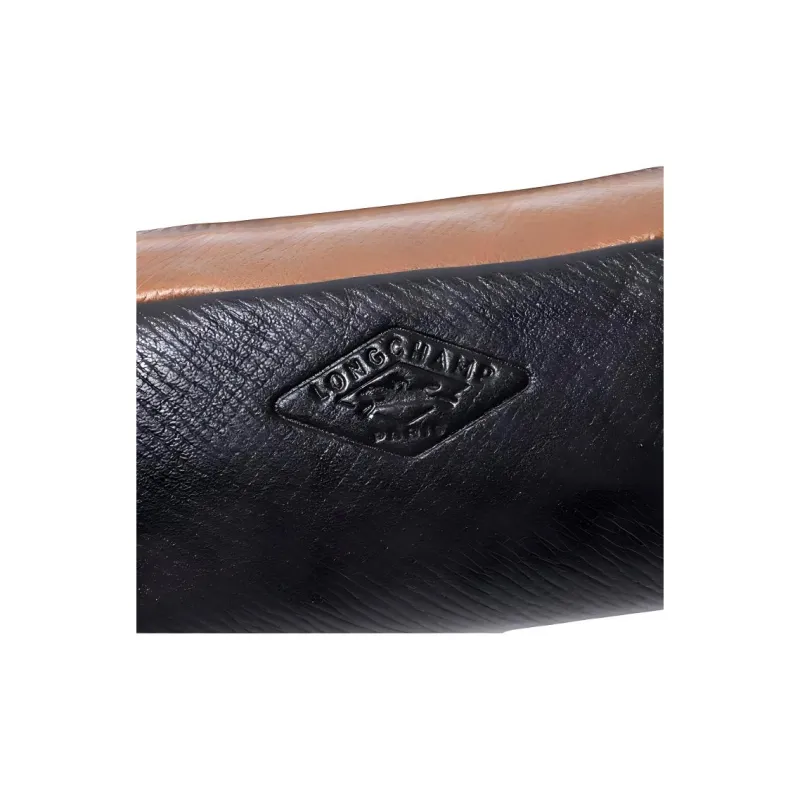 LONGCHAMP Leather Storage Bag Women's Black & Brown-7