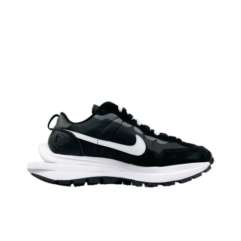 Sacai x Nike VaporWaffle Anti Slip Wear Resistant Low Top Casual Shoes Unisex Black-1