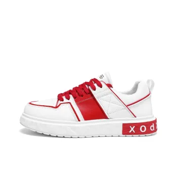 DM Low-Top Skateboard Shoes Men's White Red