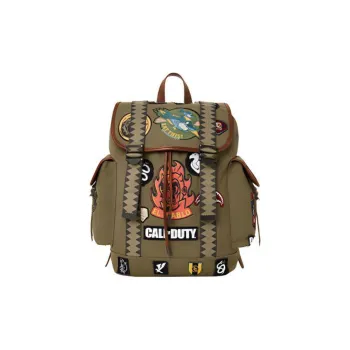 SPRAYGROUND × Call Of Duty Collaboration Fabric Backpack Regular Unisex Green
