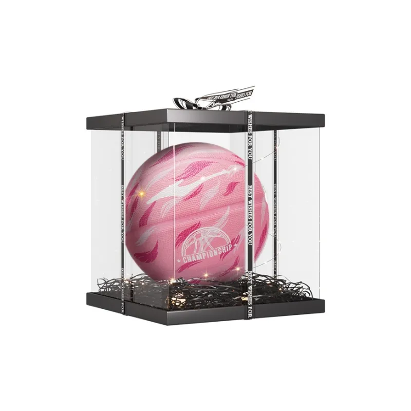 Erke Feather Light Collection Rubber Basketball Pink Size 7 Ball No. 5 Ball Training Match Unisex-5