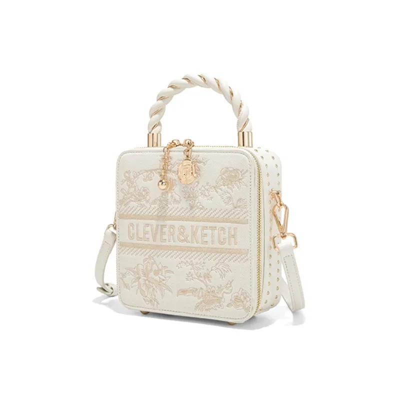 CLEVER& KETCH PU Handbag Women's Coffee/Ecru-7