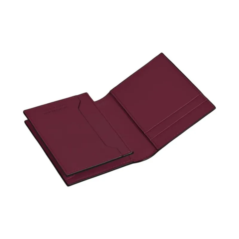 MONTBLANC Cow Leather Card Holder Unisex Bordeaux Red-2