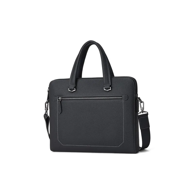 ROBERTA DI CAMERINO Cow Leather Briefcases Large Size Men's Black-1
