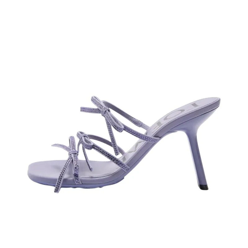 LOEWE Petal Slide Slippers 9cm Women's Purple-0