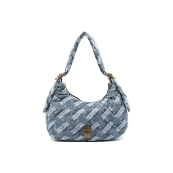 Kurt Geiger London Kensington Cotton Handbag Shoulder Bag Medium Size Women's Indigo