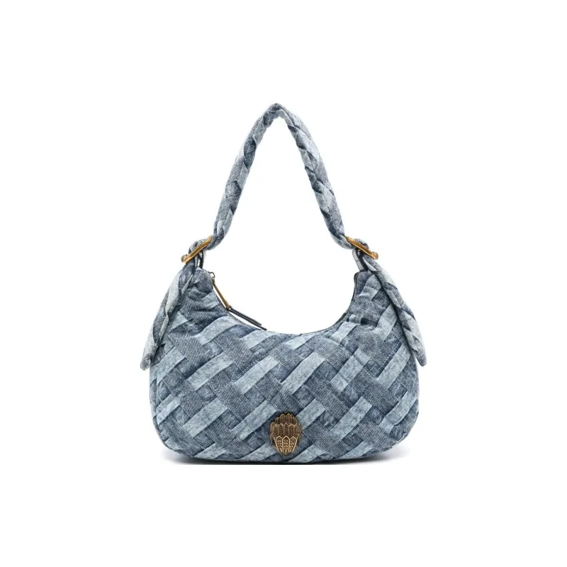 Kurt Geiger London Kensington Cotton Handbag Shoulder Bag Medium Size Women's Indigo-0