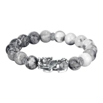 LIANDUO Map Stone Bracelets Men's
