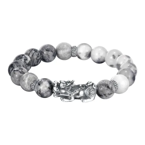 LIANDUO Map Stone Bracelets Men's