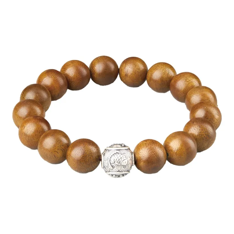 Moonstone Edge Agarwood Precious Wood Bracelets Unisex-6