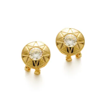 RSNY Gold Plated Copper Stud Earrings Women's