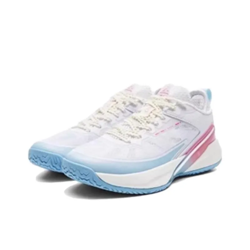 PEAK Taichi Cushioning Wear Resistant Low Top Training Shoes Women's White Blue-2