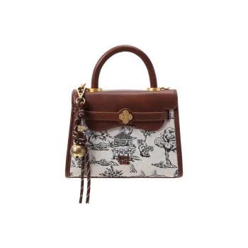 PAYOT Microfiber Synthetic Leather Handbag Regular Women's Brown