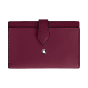 MONTBLANC Meisterstuck Leather Card Holder Unisex Burgundy