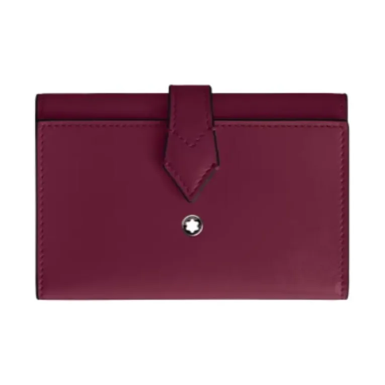 MONTBLANC Meisterstuck Leather Card Holder Unisex Burgundy-0