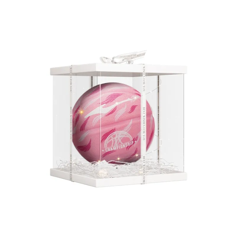 Erke Feather Light Collection Rubber Basketball Pink Size 7 Ball No. 5 Ball Training Match Unisex-6