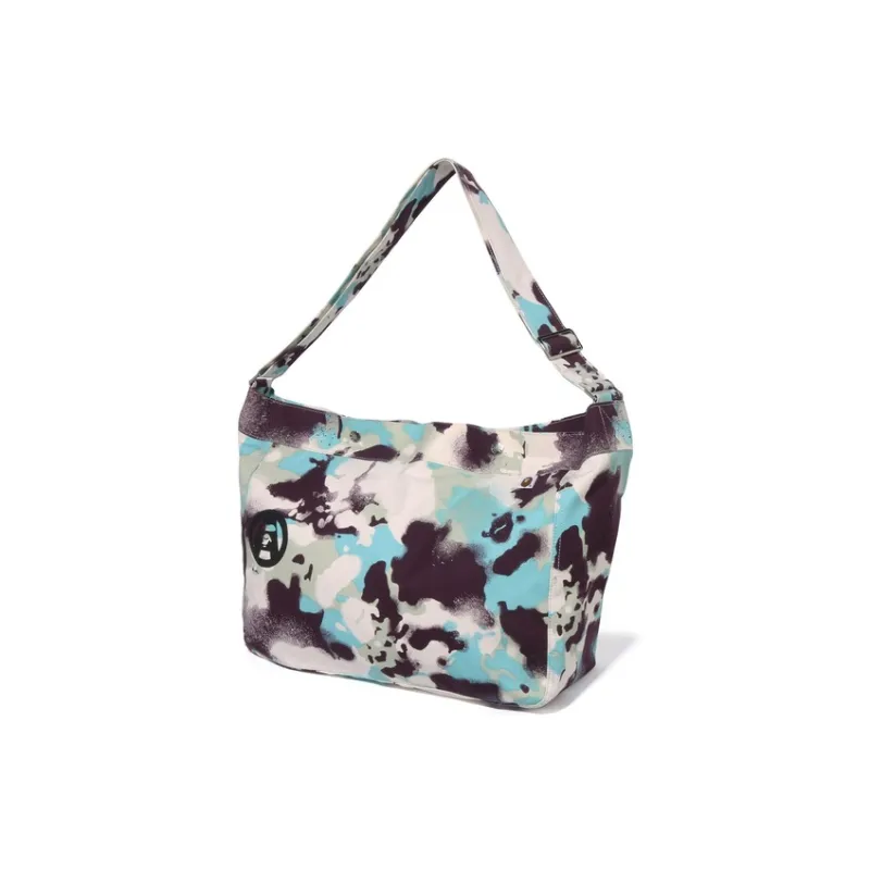 A BATHING APE Cotton Crossbody Bag Unisex Green/Multicolor-3