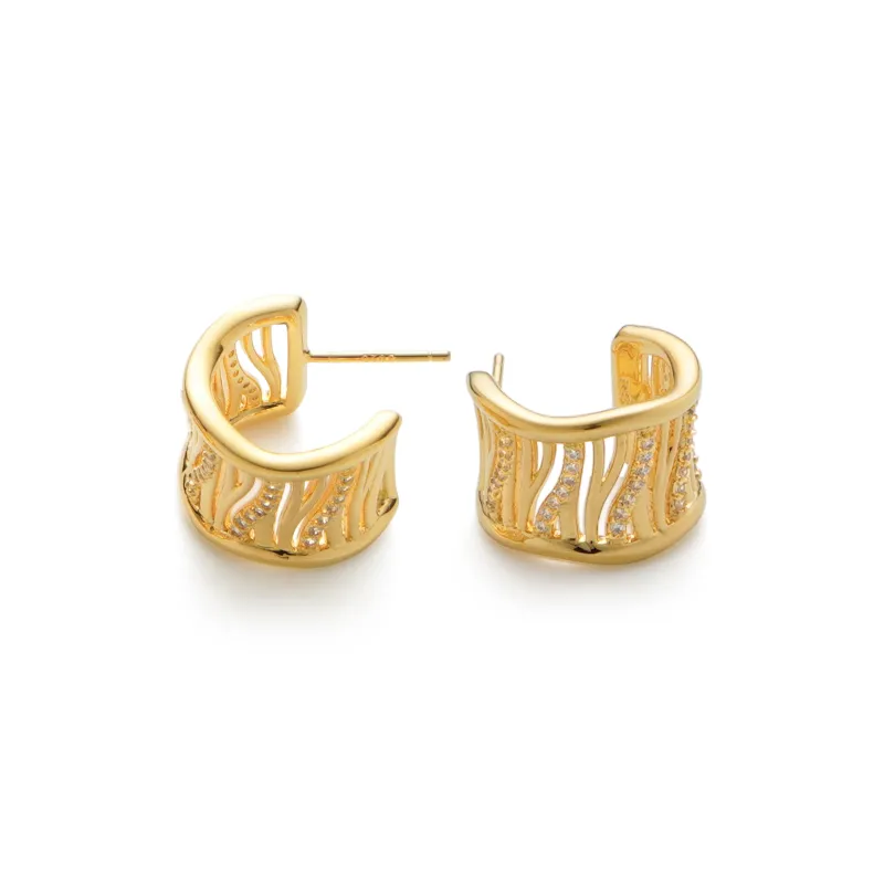 RSNY Gold Plated Copper Earrings Women's-4
