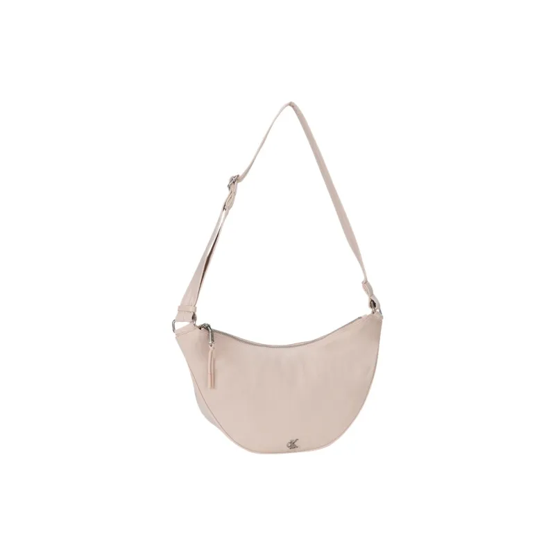 CALVIN KLEIN SS25 Fabric Dumpling Bag, Crossbody Bag Medium Size Women's Shell Pink-1
