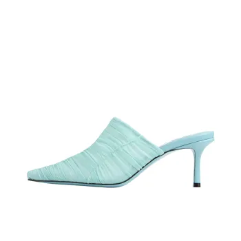 Jimmy Choo Closed Toe Slippers 6.5cm Women's Light Cyan