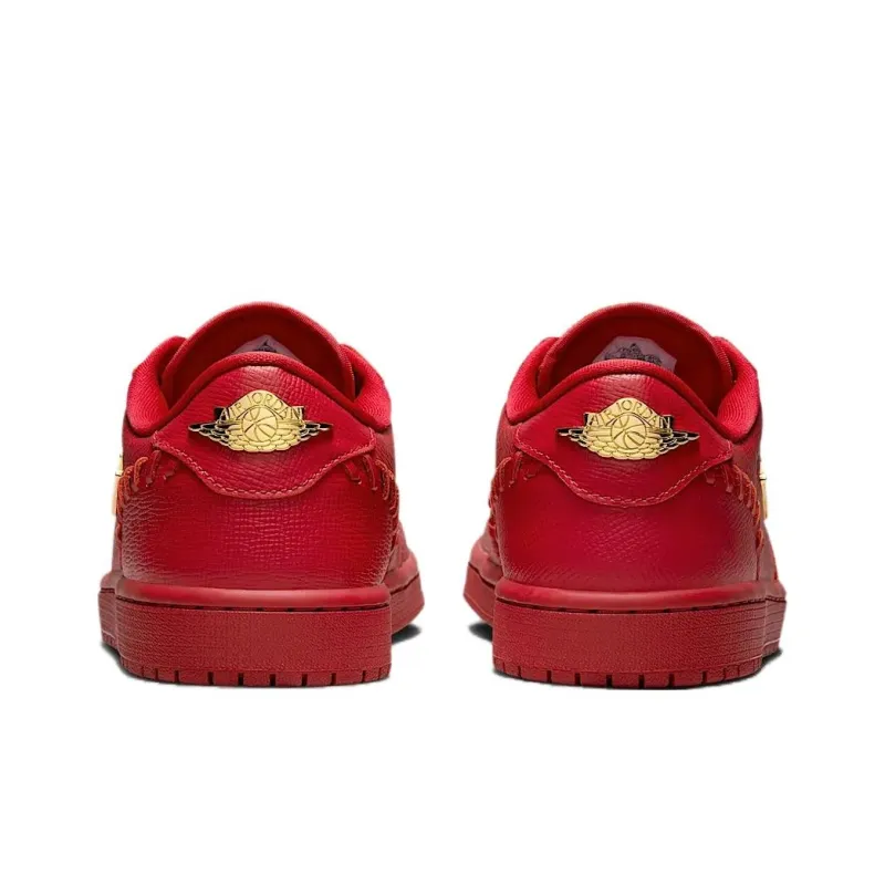 JORDAN 1 Low Method Of Make Gym Red Metallic Gold Women's-4