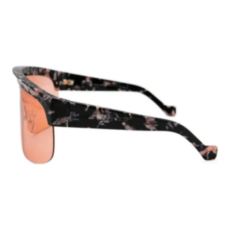 LOEWE Acetate Irregular Shape Sunglasses Women's Brown-2