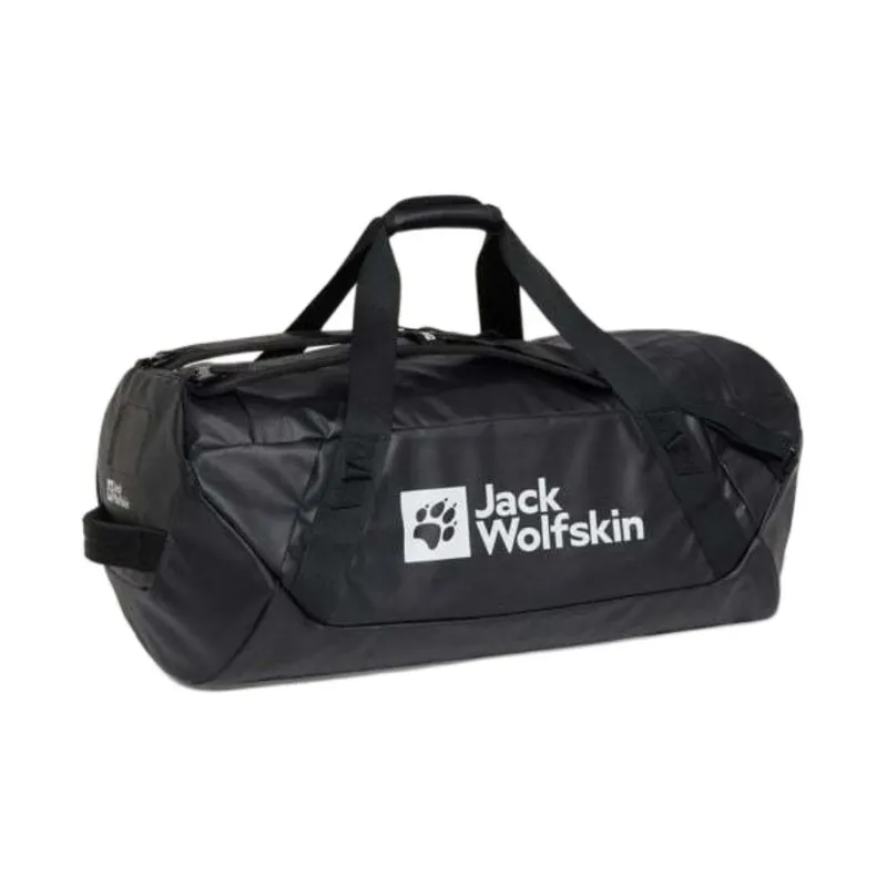 Jack Wolfskin Polyester One Shoulder Crossbody Double Shoulder Travel Bag 70L Unisex Black-2